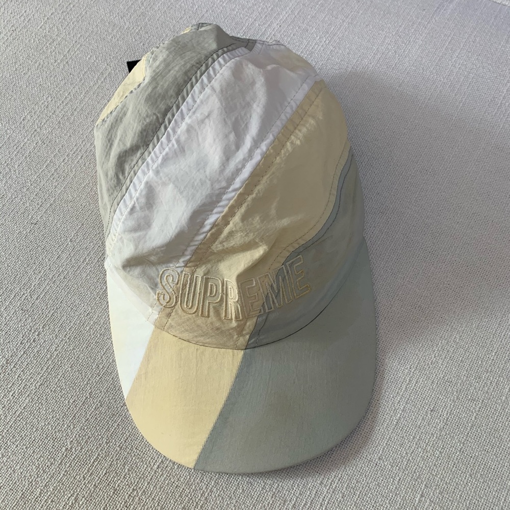 Supreme diagonal stripe nylon hat